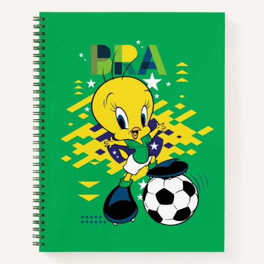 TWEETY™ ブラジル サッカー グラフィック ノートブック (正面)