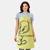 TWEETY™ラブリーブラック/ホワイト エプロン (着用した状態)