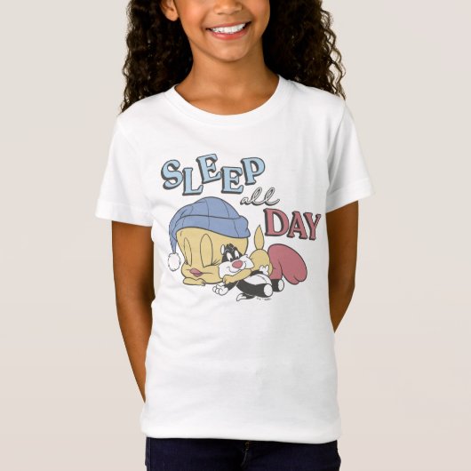 TWEETY™ 一日中寝る Tシャツ (正面)