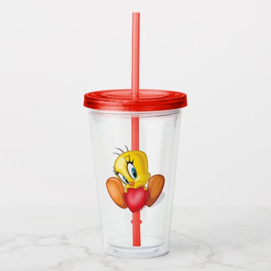 TWEETY™保持ハート アクリルタンブラー (正面)