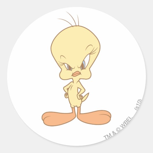 TWEETY™ 怒 ラウンドシール (正面)