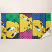 TWEETY™漫画パネル ビーチタオル (正面)