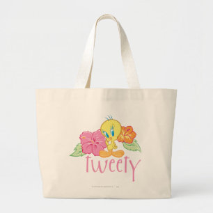 TWEETY™熱帯の花 ラージトートバッグ