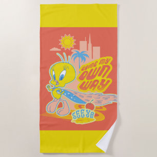 TWEETY™ – 自分の道を進む ビーチタオル