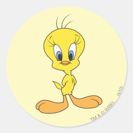 TWEETY™ 誇りを持った ラウンドシール (正面)