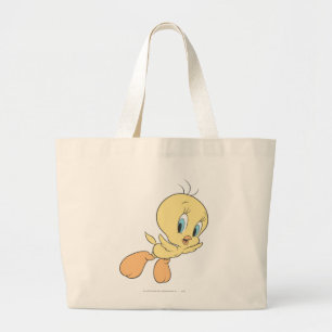 TWEETY™雲のポーズ15 ラージトートバッグ