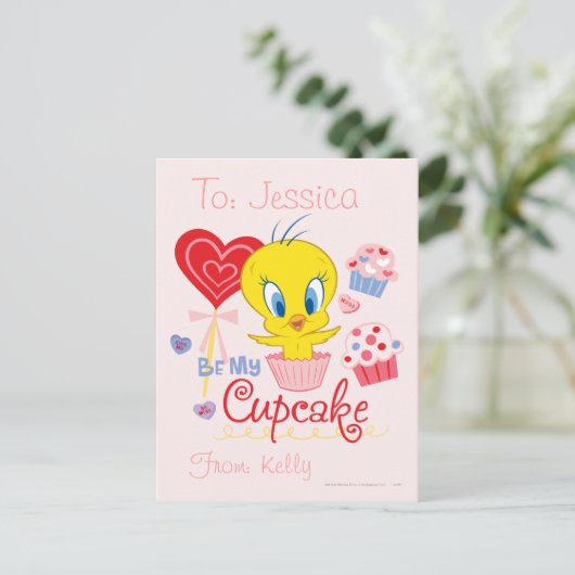TWEETY™ Be My Cupcake ポストカード (スタンド正面)