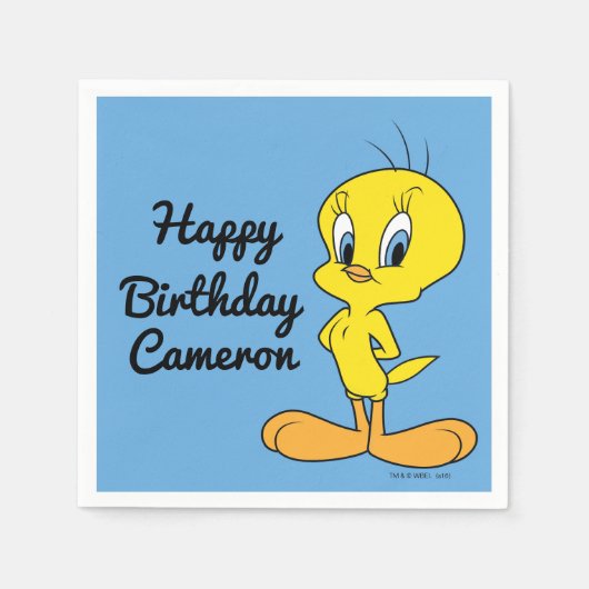 TWEETY™ | Clever Bird スタンダードカクテルナプキン (正面)
