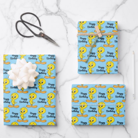 TWEETY™ | Clever Bird Personalized ラッピングペーパーシート (正面)