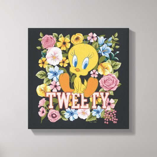 TWEETY™ Floral Embroidery Graphic キャンバスプリント (正面)