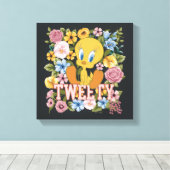TWEETY™ Floral Embroidery Graphic キャンバスプリント (インサイチュ (ウッドフロア))