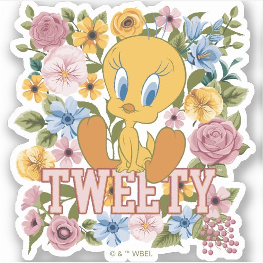TWEETY™ Floral Embroidery Graphic シール (正面)