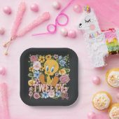 TWEETY™ Floral Embroidery Graphic ペーパープレート (パーティー)