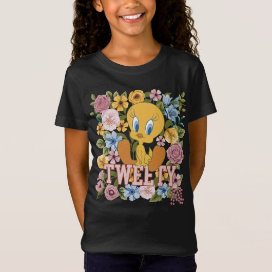 TWEETY™ Floral Embroidery Graphic Tシャツ (正面)