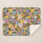 TWEETY™ Floral Embroidery Pattern シェルパブランケット (正面(横))