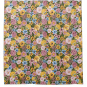 TWEETY™ Floral Embroidery Pattern シャワーカーテン (正面)