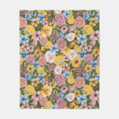TWEETY™ Floral Embroidery Pattern フリースブランケット (正面)