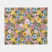 TWEETY™ Floral Embroidery Pattern フリースブランケット (正面(横))