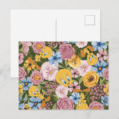 TWEETY™ Floral Embroidery Pattern ポストカード (正面/裏面)