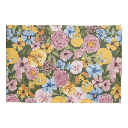 TWEETY™ Floral Embroidery Pattern 枕カバー (裏面)