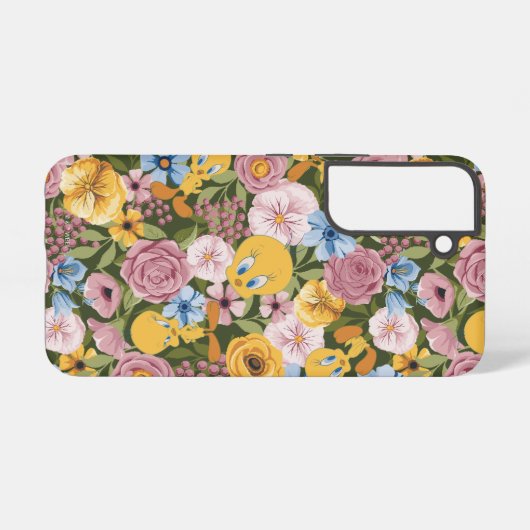 TWEETY™ Floral Embroidery Pattern Samsung Galaxyケース (裏面横)