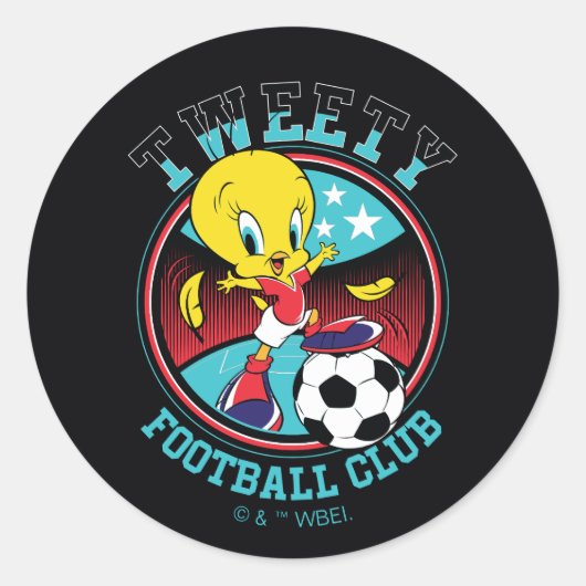 TWEETY™ Football Club Badge ラウンドシール (正面)