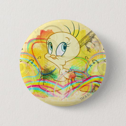 TWEETY™ In Rainbows 缶バッジ (正面)