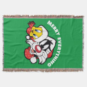 TWEETY™ & SYLVESTER™「メリーすべて」 スローブランケット (正面)