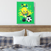 TWEETY™ Team Brazil Soccer Graphic キャンバスプリント (インサイチュ (寝室))