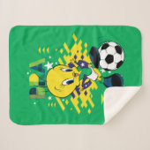 TWEETY™ Team Brazil Soccer Graphic シェルパブランケット (正面(横))