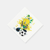 TWEETY™ Team Brazil Soccer Graphic スタンダードカクテルナプキン (角)