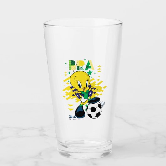 TWEETY™ Team Brazil Soccer Graphic タンブラーグラス (正面)