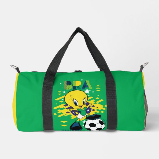 TWEETY™ Team Brazil Soccer Graphic ダッフルバッグ (正面)