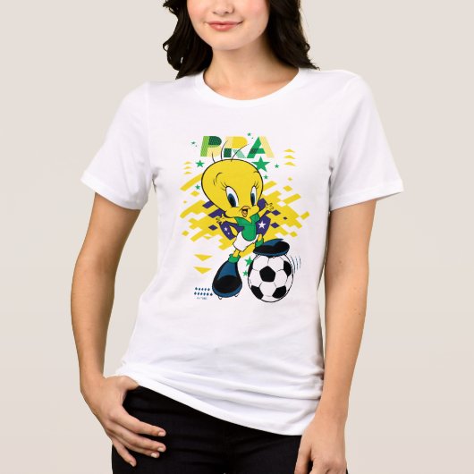TWEETY™ Team Brazil Soccer Graphic トライブレンドＴシャツ (正面)