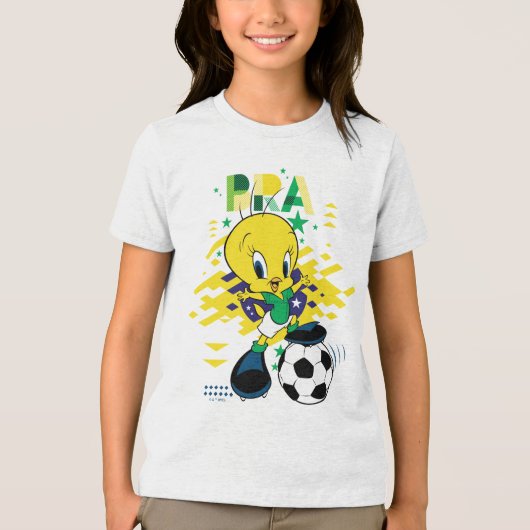 TWEETY™ Team Brazil Soccer Graphic トライブレンドＴシャツ (正面)