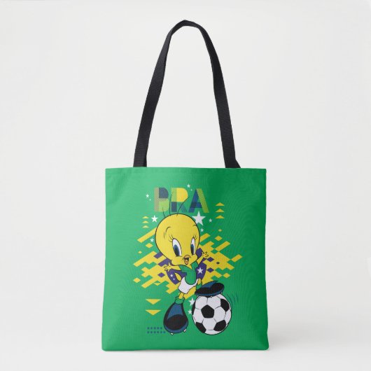 TWEETY™ Team Brazil Soccer Graphic トートバッグ (正面)