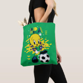 TWEETY™ Team Brazil Soccer Graphic トートバッグ (クローズアップ)