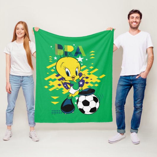 TWEETY™ Team Brazil Soccer Graphic フリースブランケット (インサイチュ)