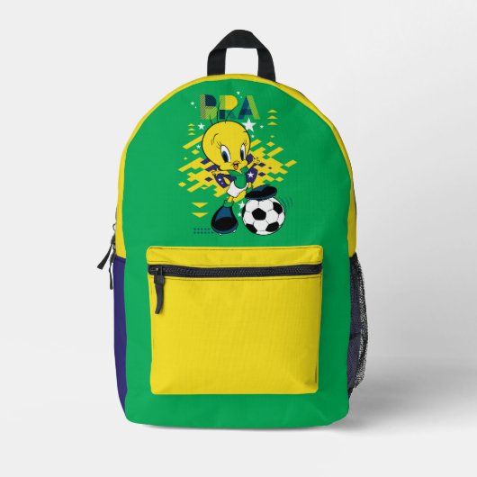 TWEETY™ Team Brazil Soccer Graphic プリントバックパック (正面)