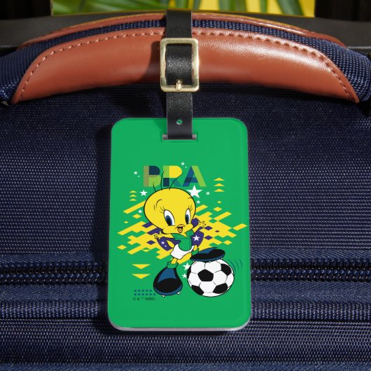 TWEETY™ Team Brazil Soccer Graphic ラゲッジタグ (正面インサイチュ2)