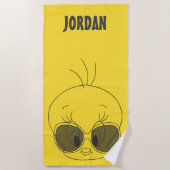 Tweety with Shades ビーチタオル (正面)