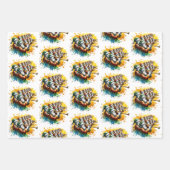 Twelve Days of Christmas Festive Gold ラッピングペーパーシート (正面2)