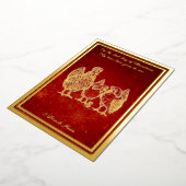 Twelve days of Christmas, French Hens 箔シーズンカード (回転した状態)