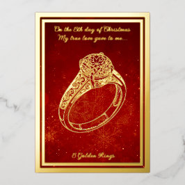 Twelve days of Christmas, Golden Rings 箔シーズンカード