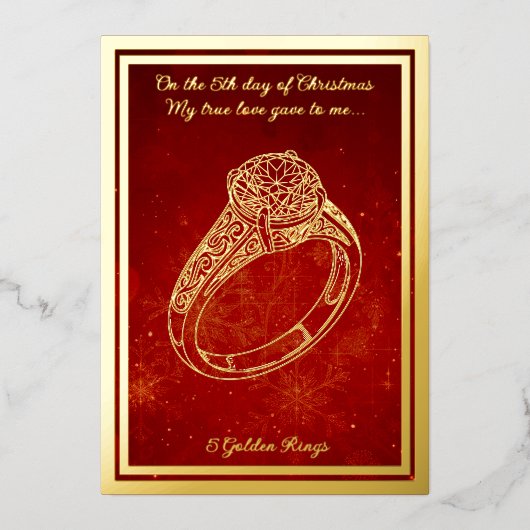 Twelve days of Christmas, Golden Rings 箔シーズンカード (正面)