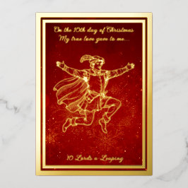 Twelve days of Christmas, Lords a-leaping 箔シーズンカード