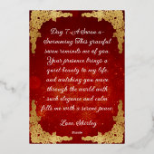 Twelve days of Christmas, Swans a Swimming 箔シーズンカード (裏面)