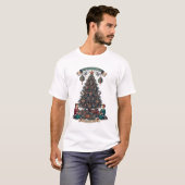 Twelve Days of Christmas T-Shirt, Ornate Gift Tree Tシャツ (正面フル)