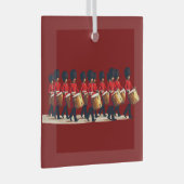 Twelve Drummers Drumming Cut Out Stencil-Style 1 ガラスオーナメント (正面右)