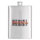 Twelve Drummers Drumming Cut Out Stencil-Style 1 フラスク (正面)